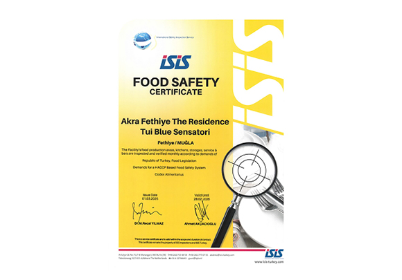 Akra The Residence Sertifikalarımız Food Safety 2 (1)
