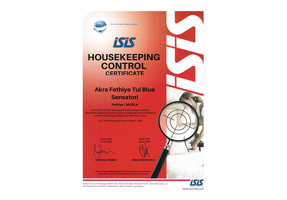 Akra Fethiye Sertifikalarımız Housekeeping Control2