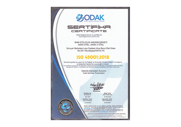 Akra Hotels Iso Odul 8