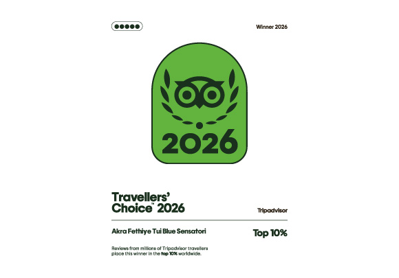Tripadvisor Travelers Choice Awards Winner 2026 Akra Fethiye