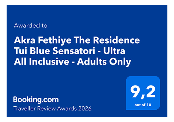 Akra Fethiye The Residence Booking Awards Card